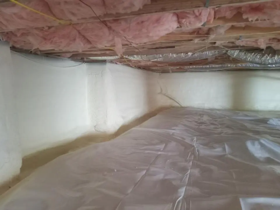 Crawl space encapsulation with closed-cell spray foam for Attic Insulation in Mayfield